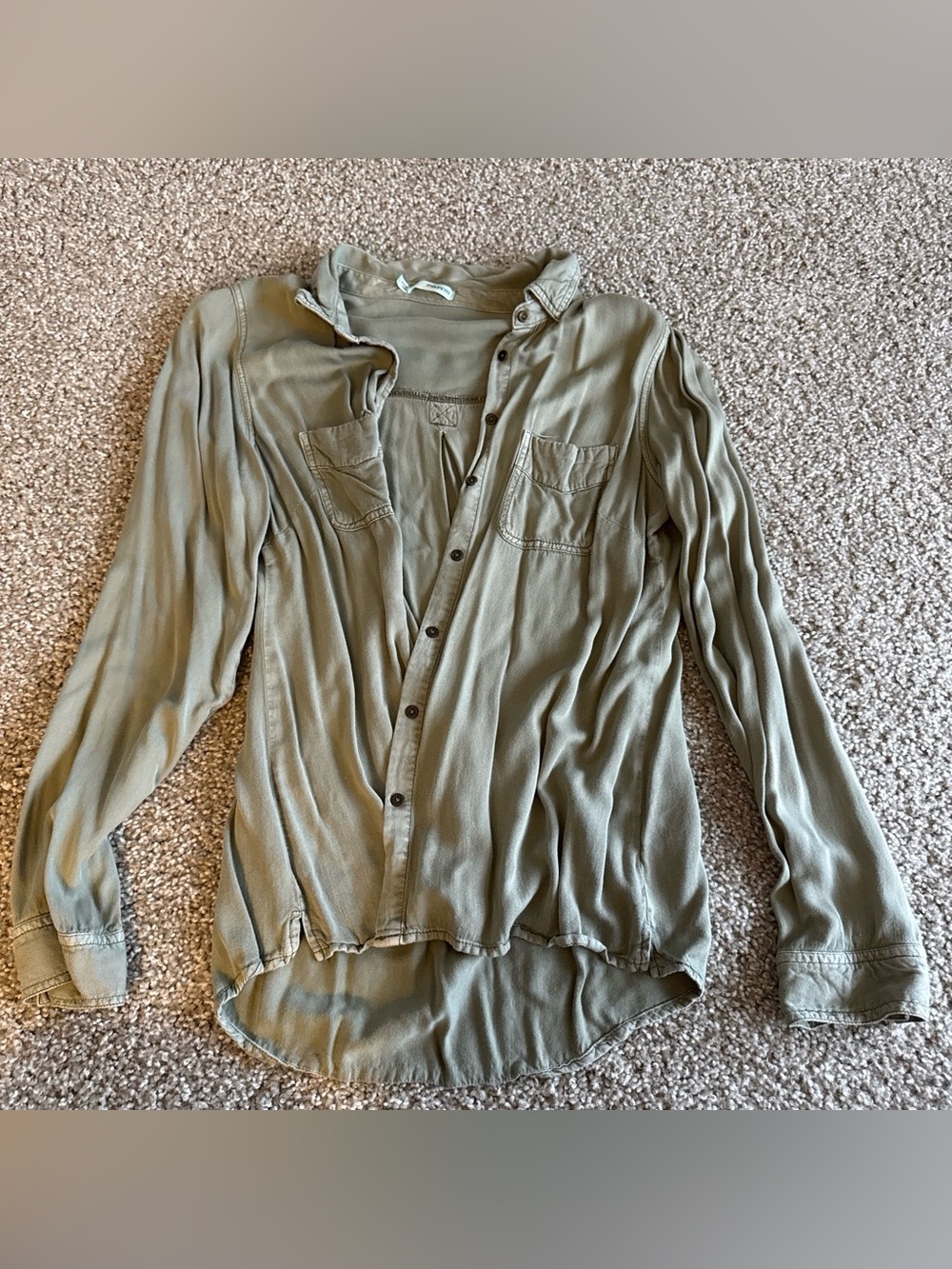 Maurices Olive Green Button-Down Shirt